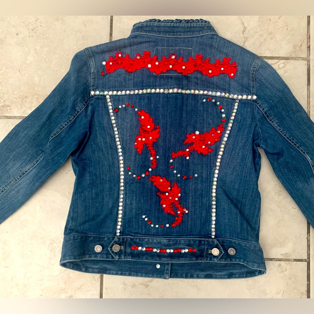 ❣️❣️Rhinestone‎ Embellish Denim Jacket❣️❣️❣️❣️❣️❣️ - Picture 6 of 6
